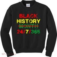 Black History Month 24/7/365 African Melanin Kids Sweatshirt thumb 0