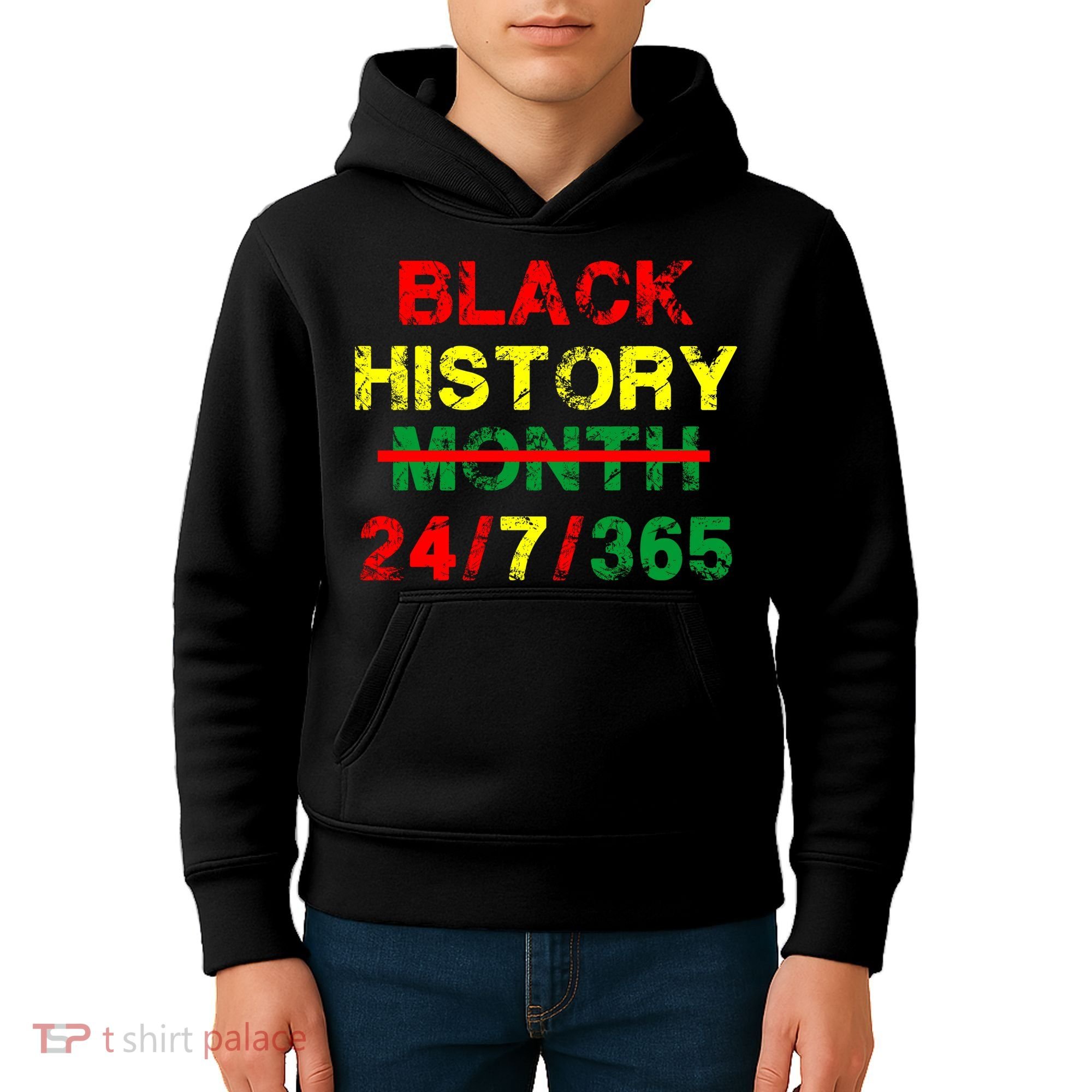 Black History Month 24/7/365 African Melanin Kids Hoodie