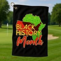 Black History Month Africa Golf Towel thumb 1