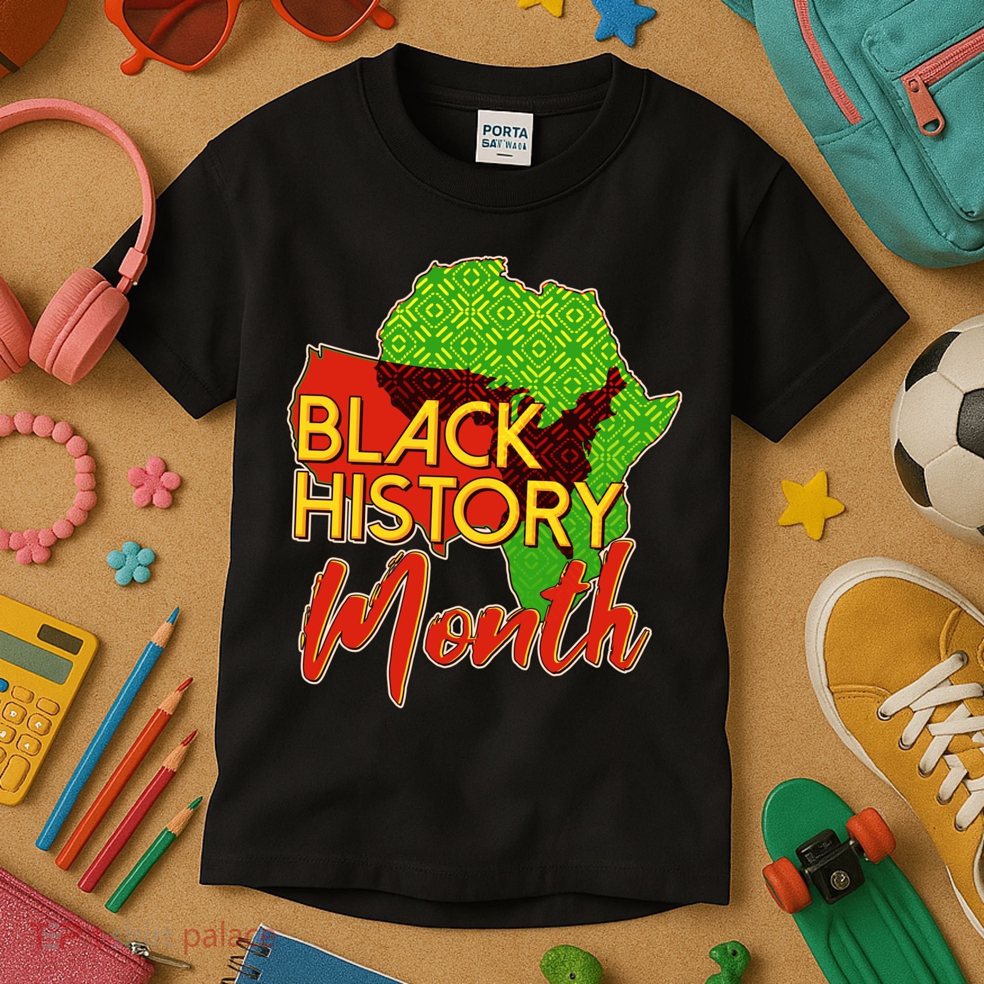 Black History Month Africa Kids T-Shirt