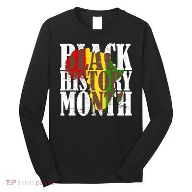 Black History Month Africa Paint Splat Long Sleeve Shirt
