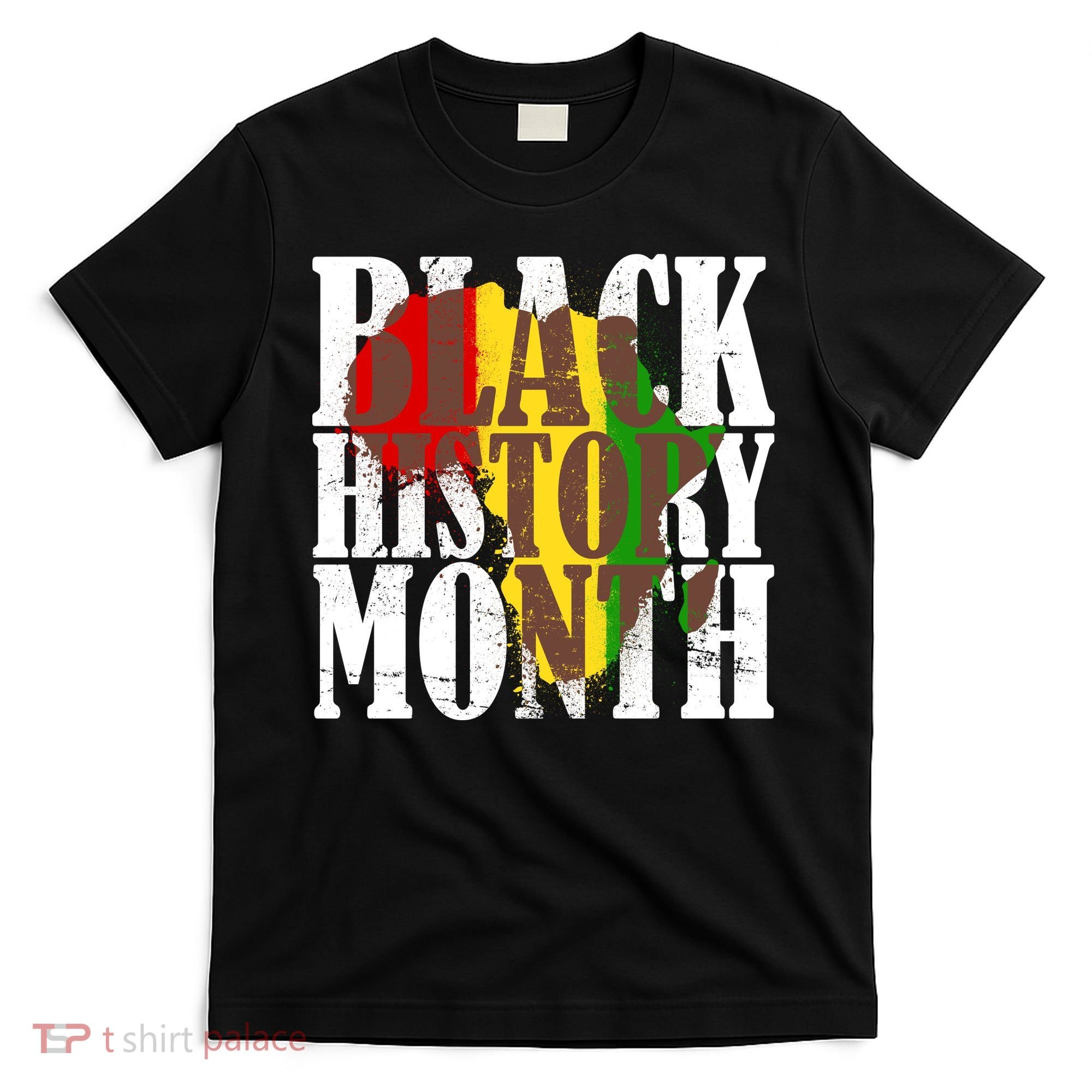 Black History Month Africa Paint Splat T-Shirt