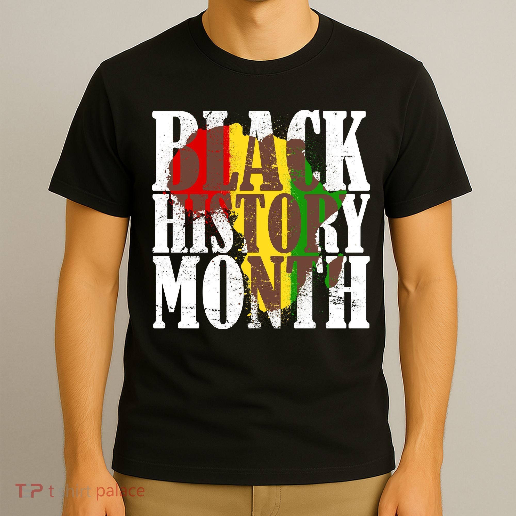Black History Month Africa Paint Splat T-Shirt