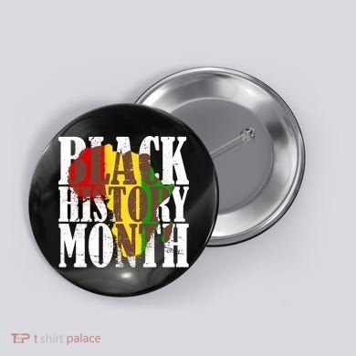 Black History Month Africa Paint Splat Button