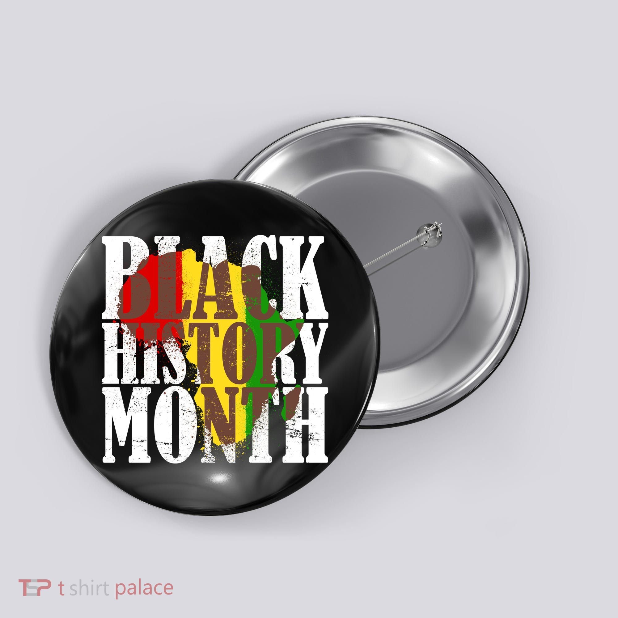 Black History Month Africa Paint Splat Button