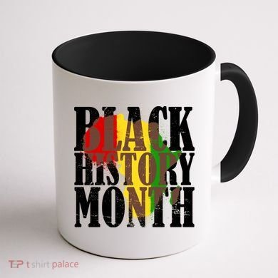 Black History Month Africa Paint Splat Coffee Mug back