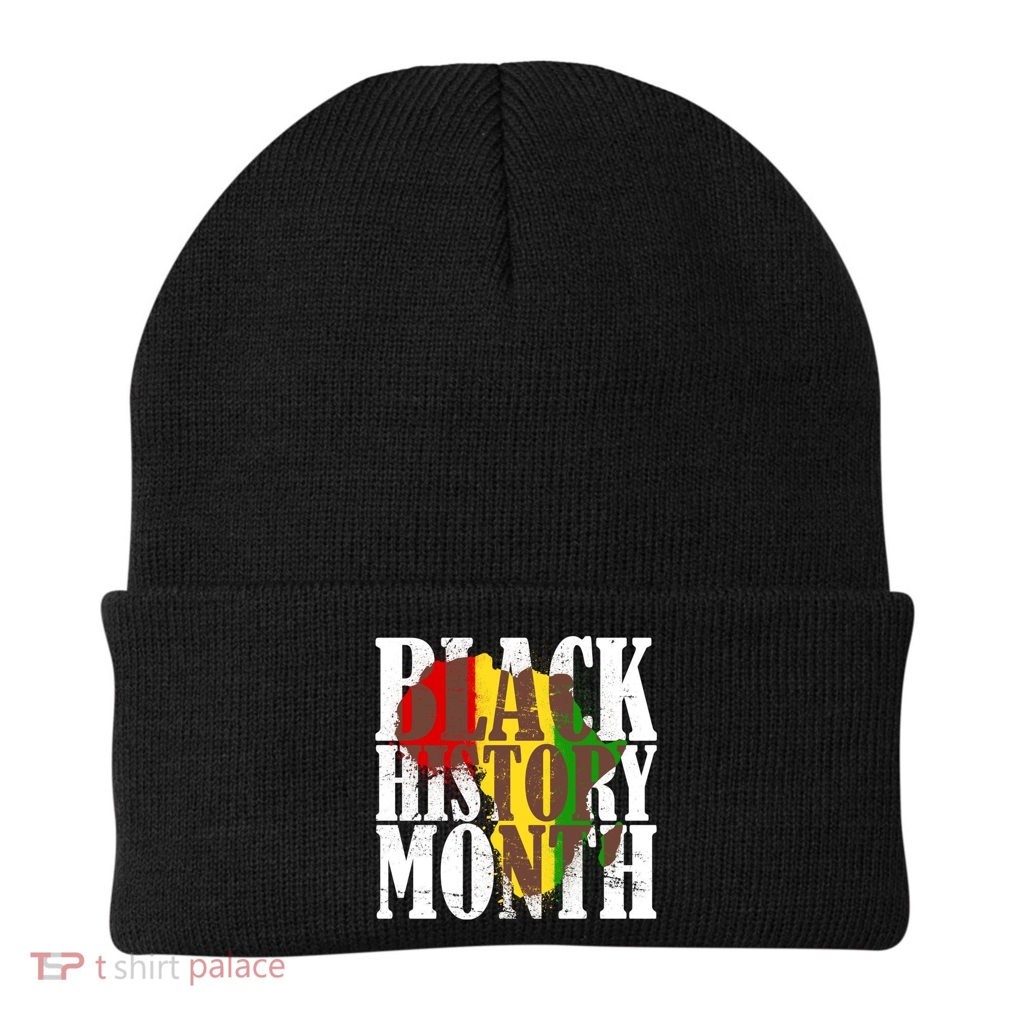 Black History Month Africa Paint Splat Beanie