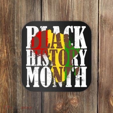 Black History Month Africa Paint Splat Coaster