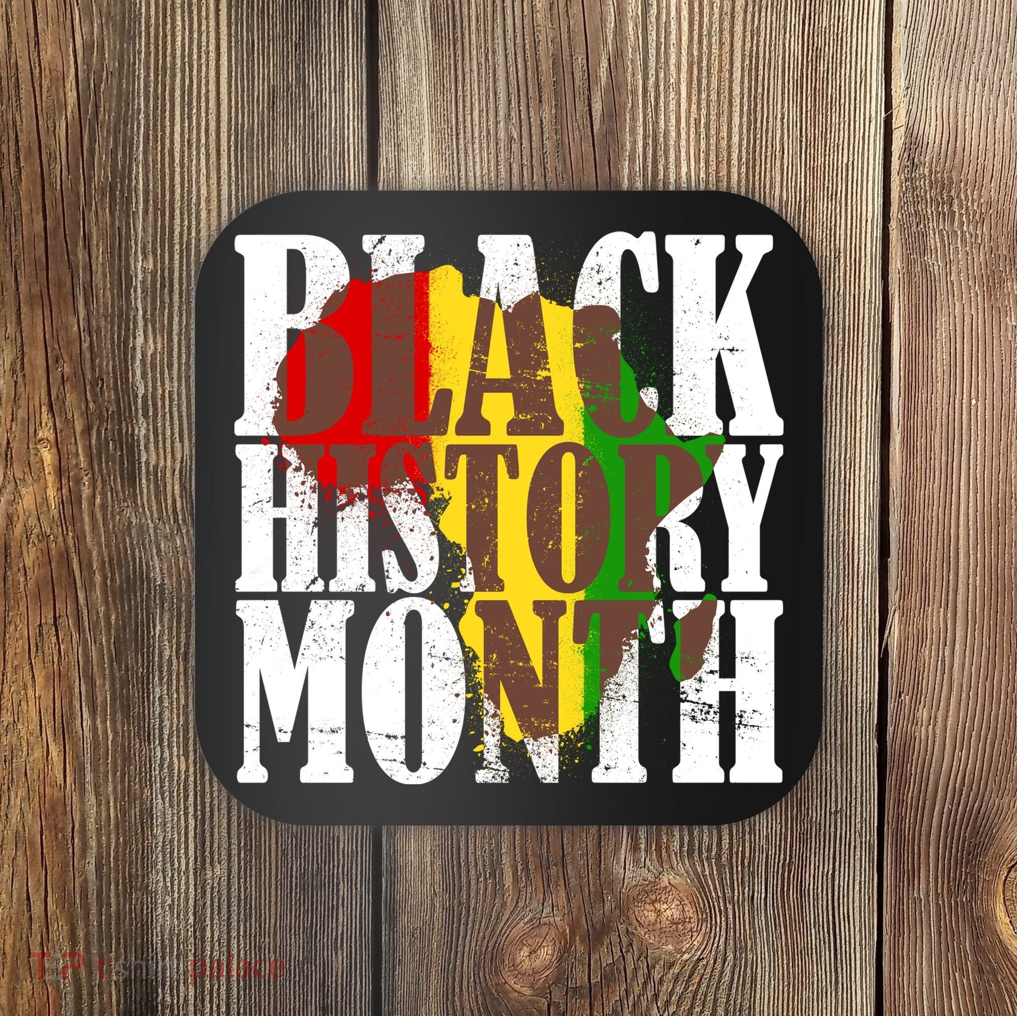 Black History Month Africa Paint Splat Coaster