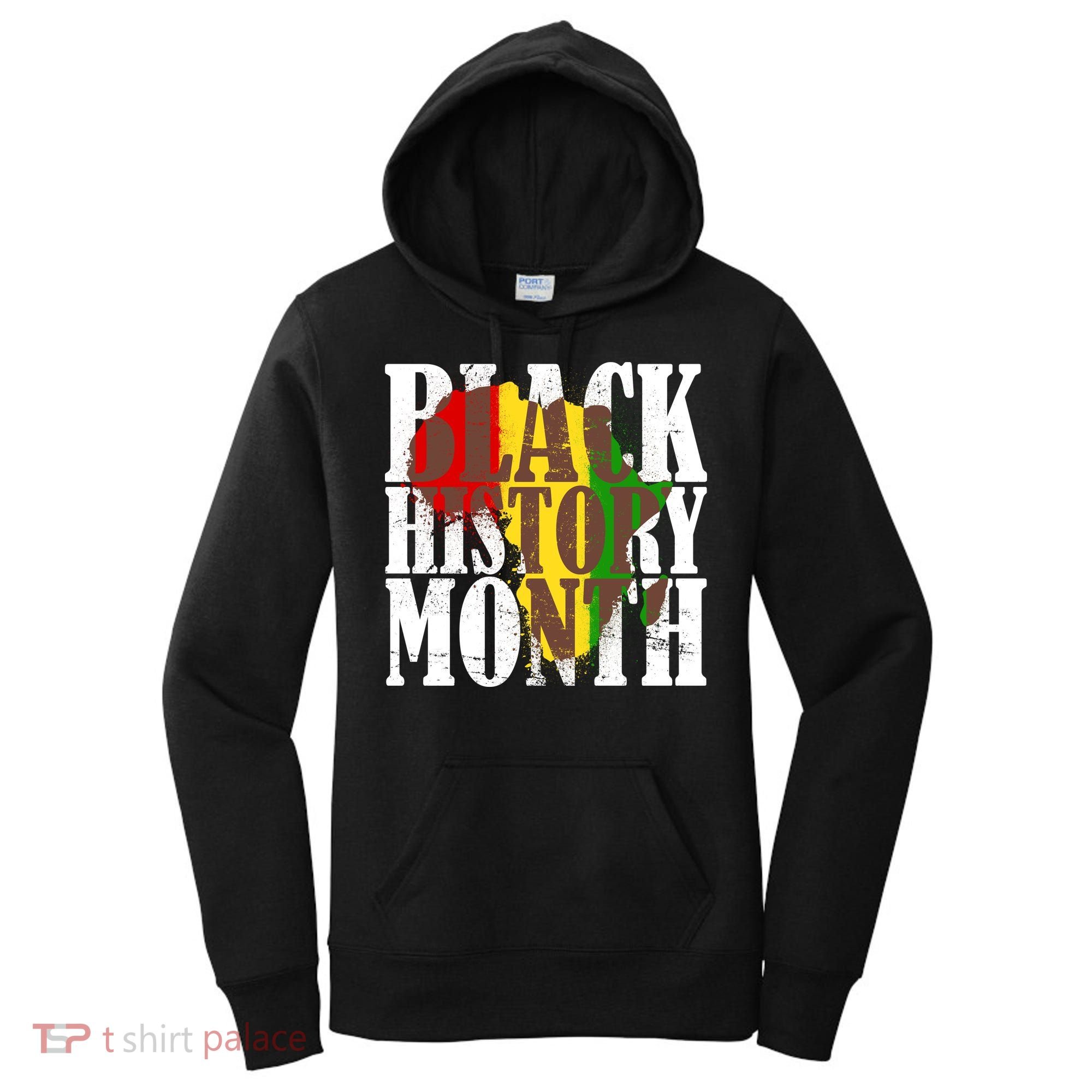 Black History Month Africa Paint Splat Women's Hoodie