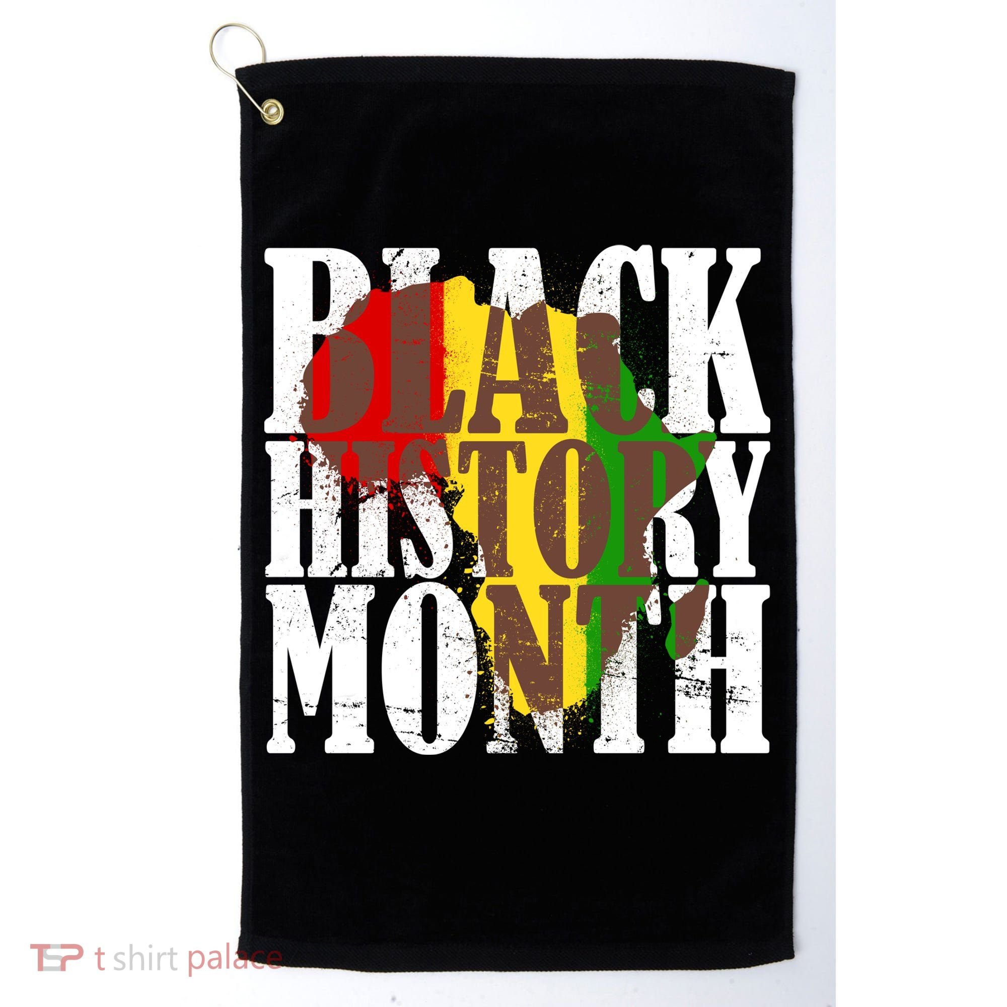 Black History Month Africa Paint Splat Golf Towel