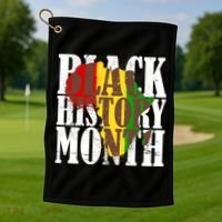 Black History Month Africa Paint Splat Golf Towel thumb 1