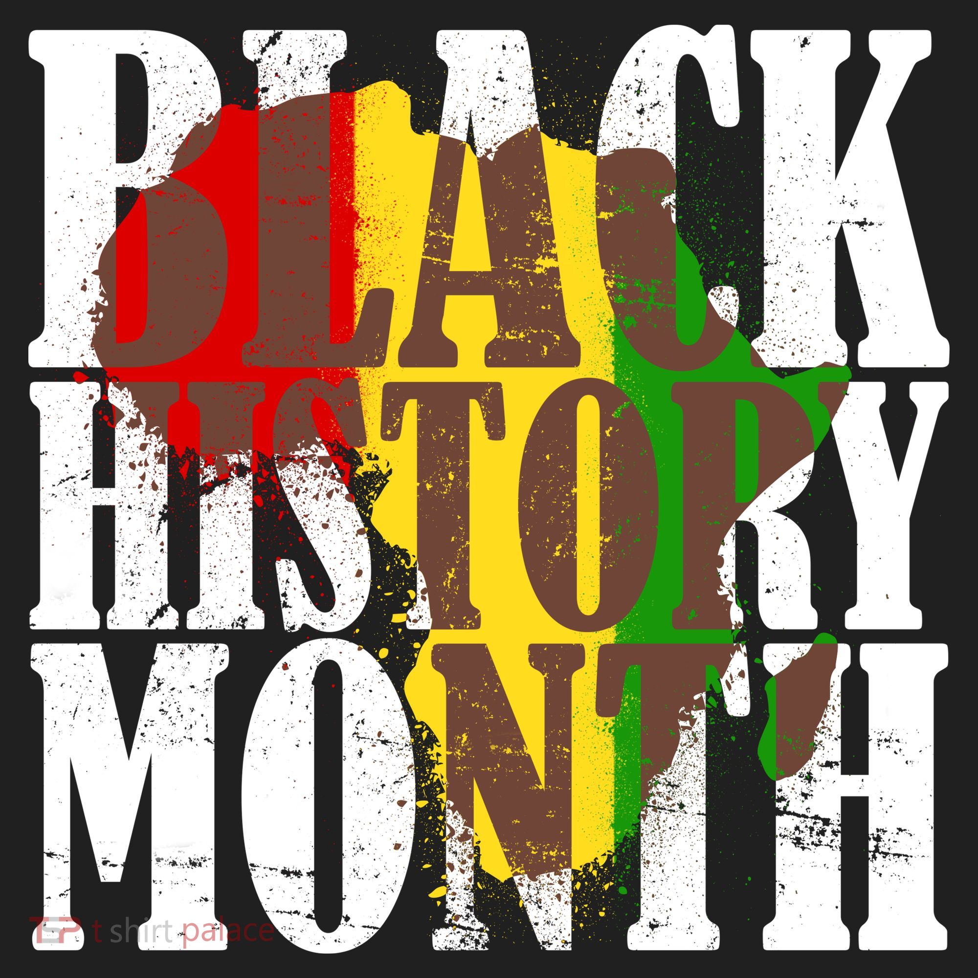 Black History Month Africa Paint Splat Golf Towel