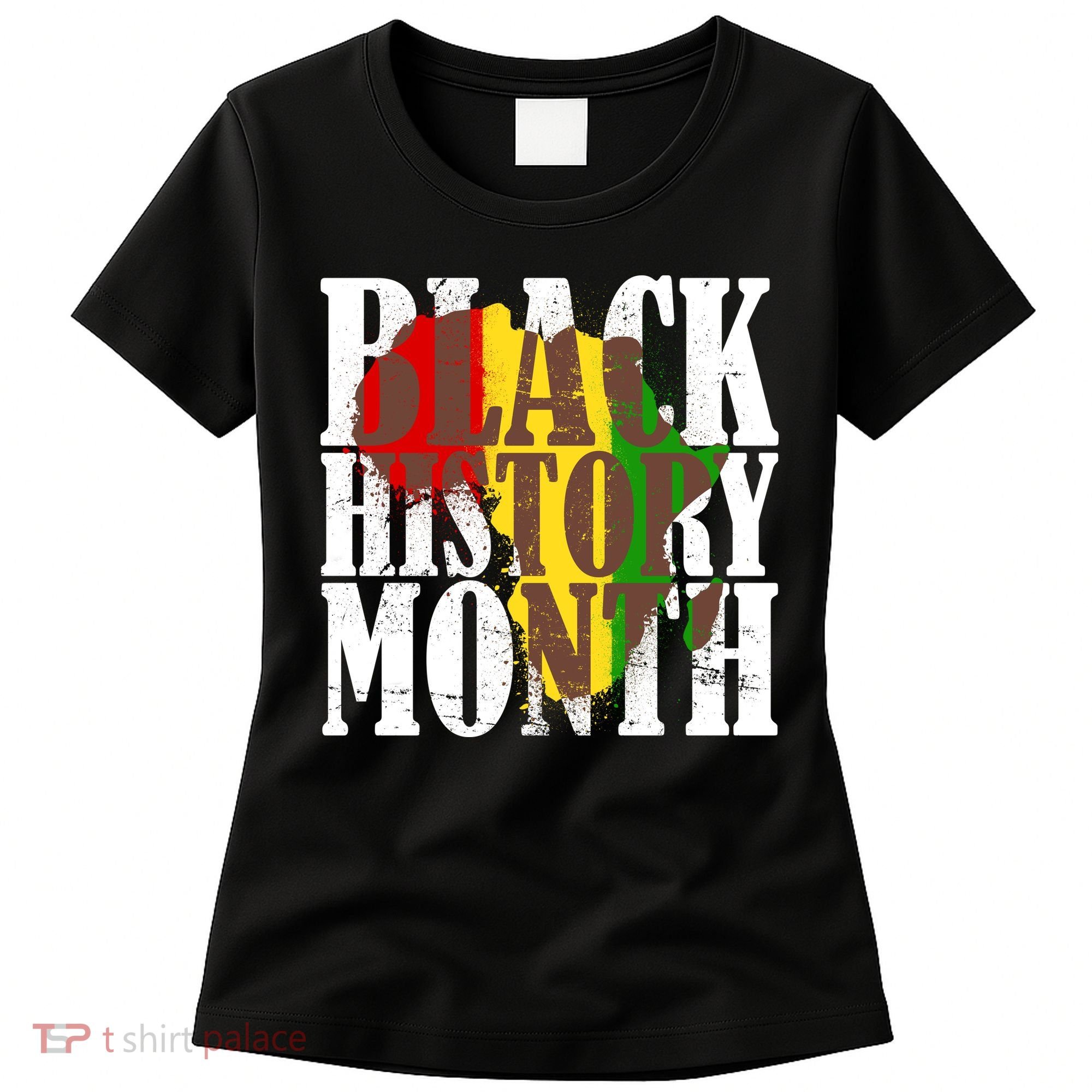Black History Month Africa Paint Splat Women's T-Shirt