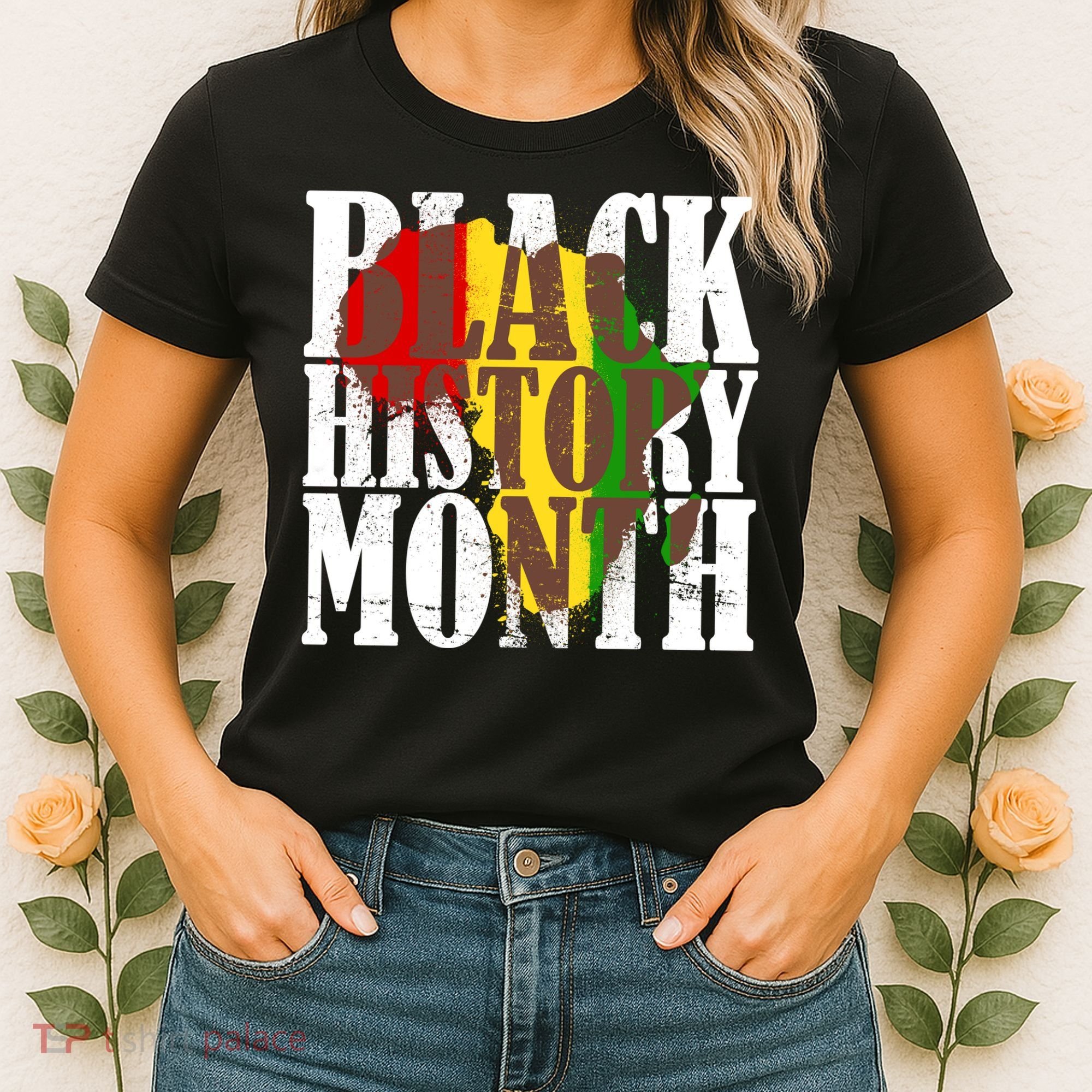 Black History Month Africa Paint Splat Women's T-Shirt