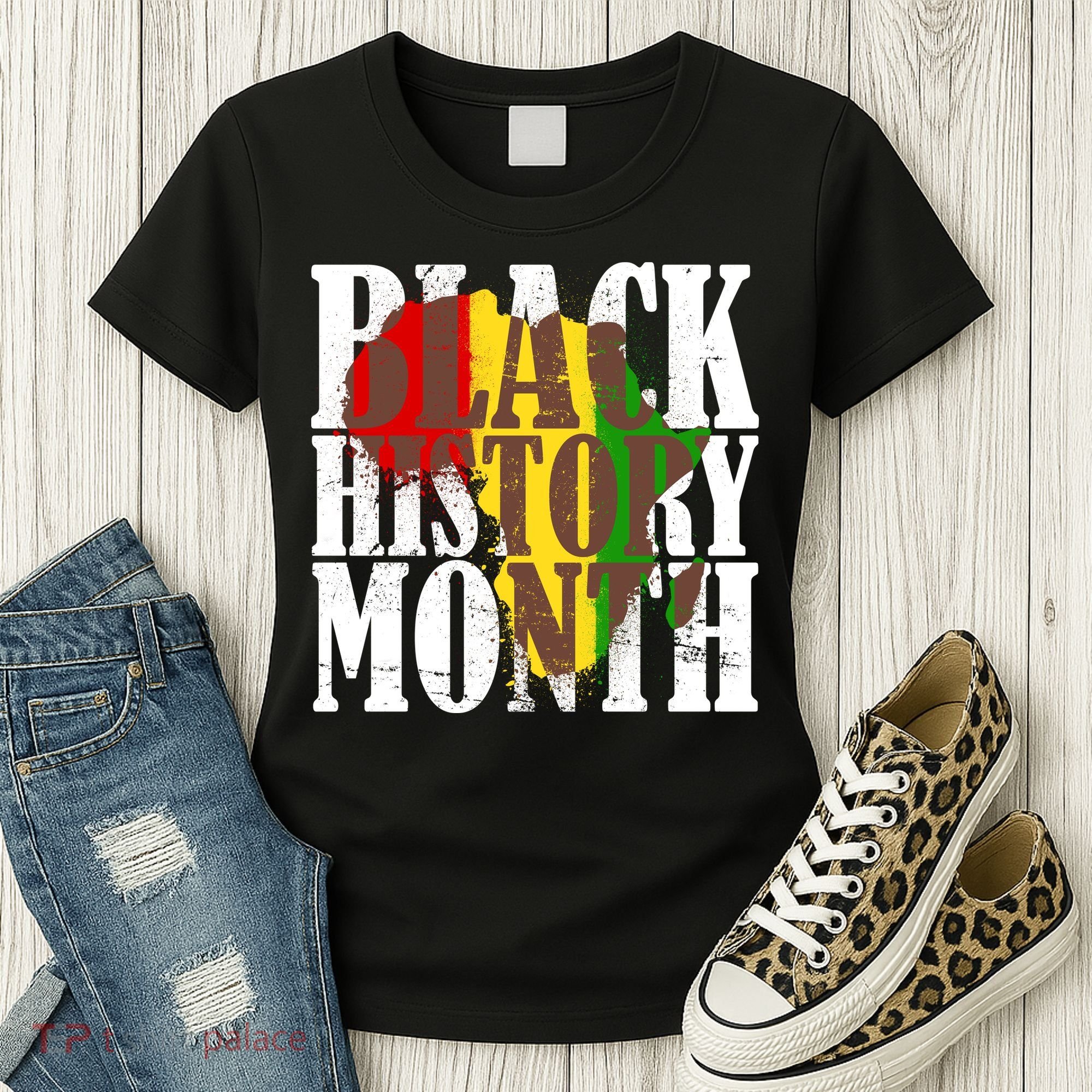 Black History Month Africa Paint Splat Women's T-Shirt