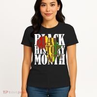 Black History Month Africa Paint Splat Women's T-Shirt thumb 4