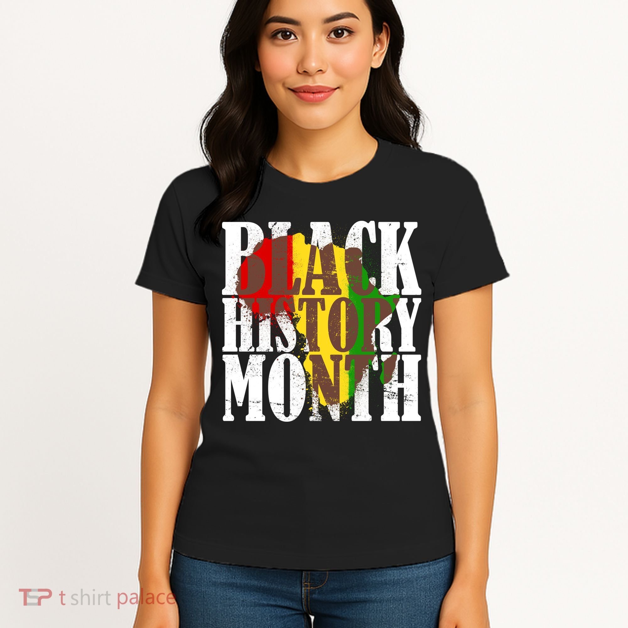Black History Month Africa Paint Splat Women's T-Shirt