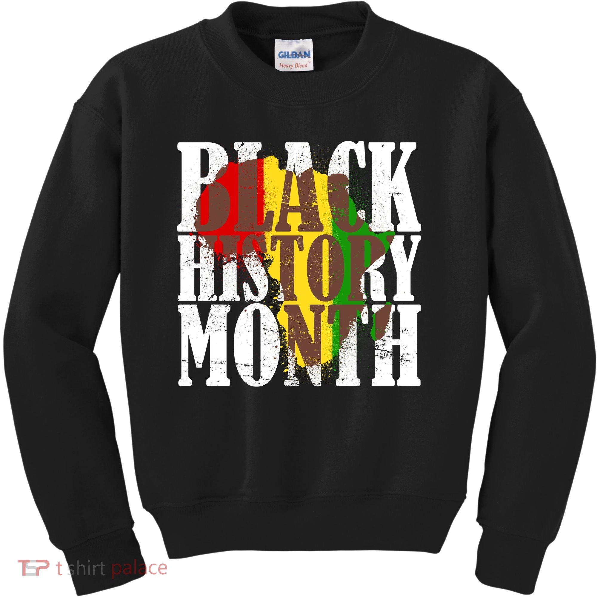 Black History Month Africa Paint Splat Kids Sweatshirt