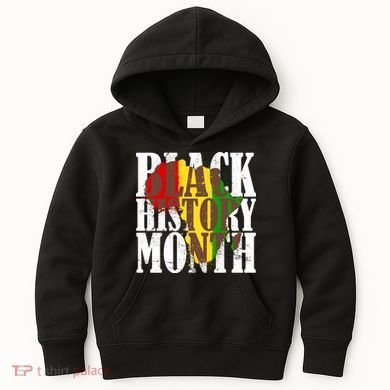 Black History Month Africa Paint Splat Kids Hoodie
