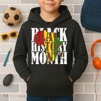 Black History Month Africa Paint Splat Kids Hoodie thumb 2