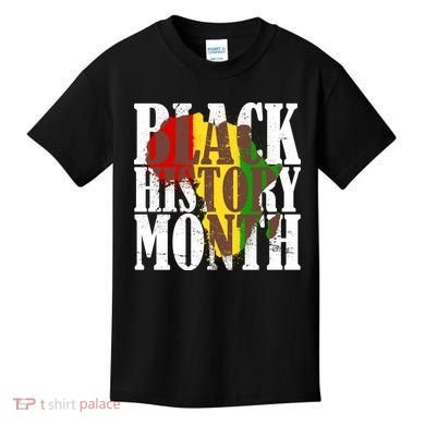 Black History Month Africa Paint Splat Kids T-Shirt