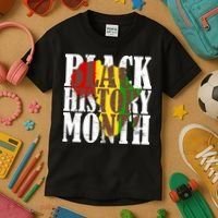 Black History Month Africa Paint Splat Kids T-Shirt thumb 3
