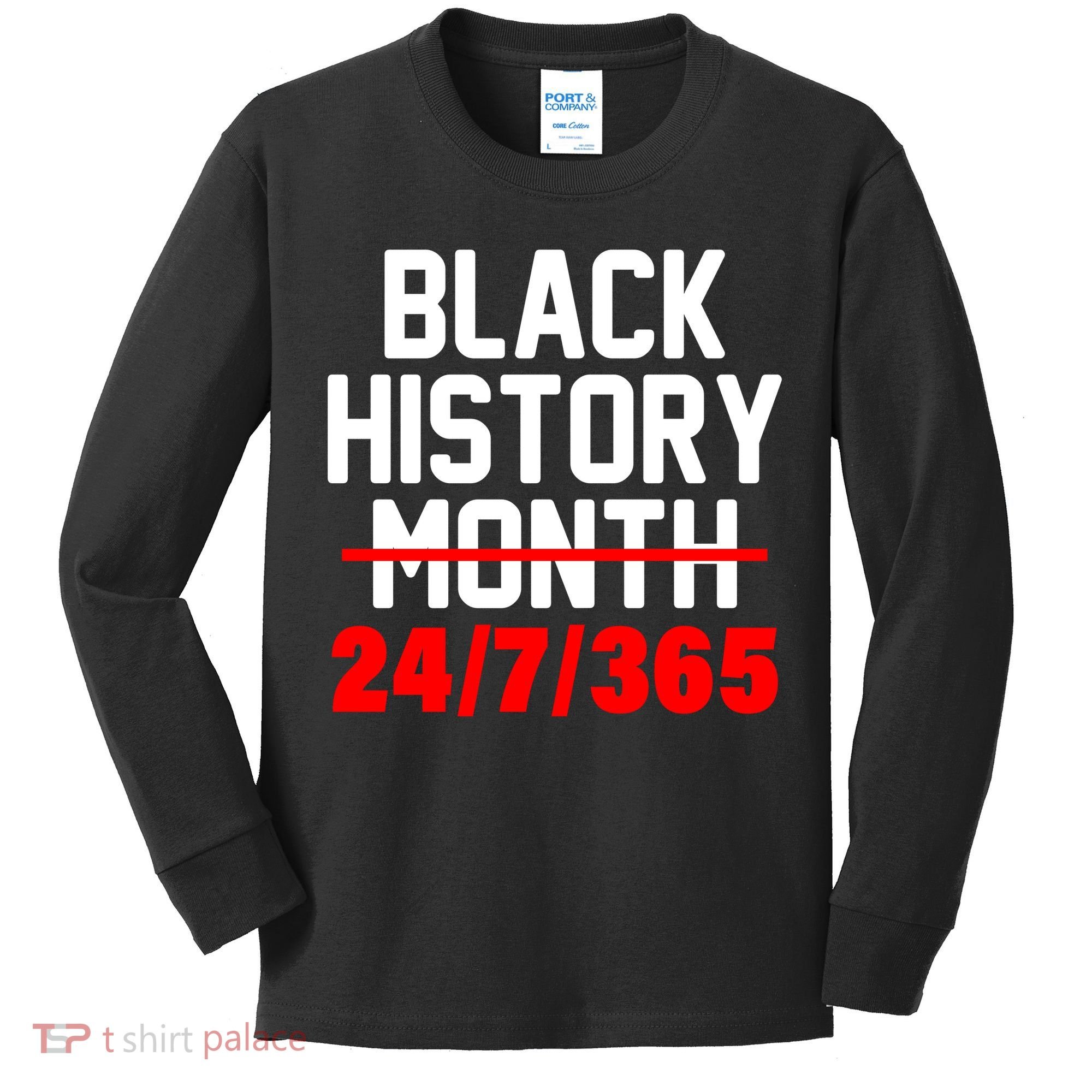 Black History Month All Year Kids Long Sleeve Shirt