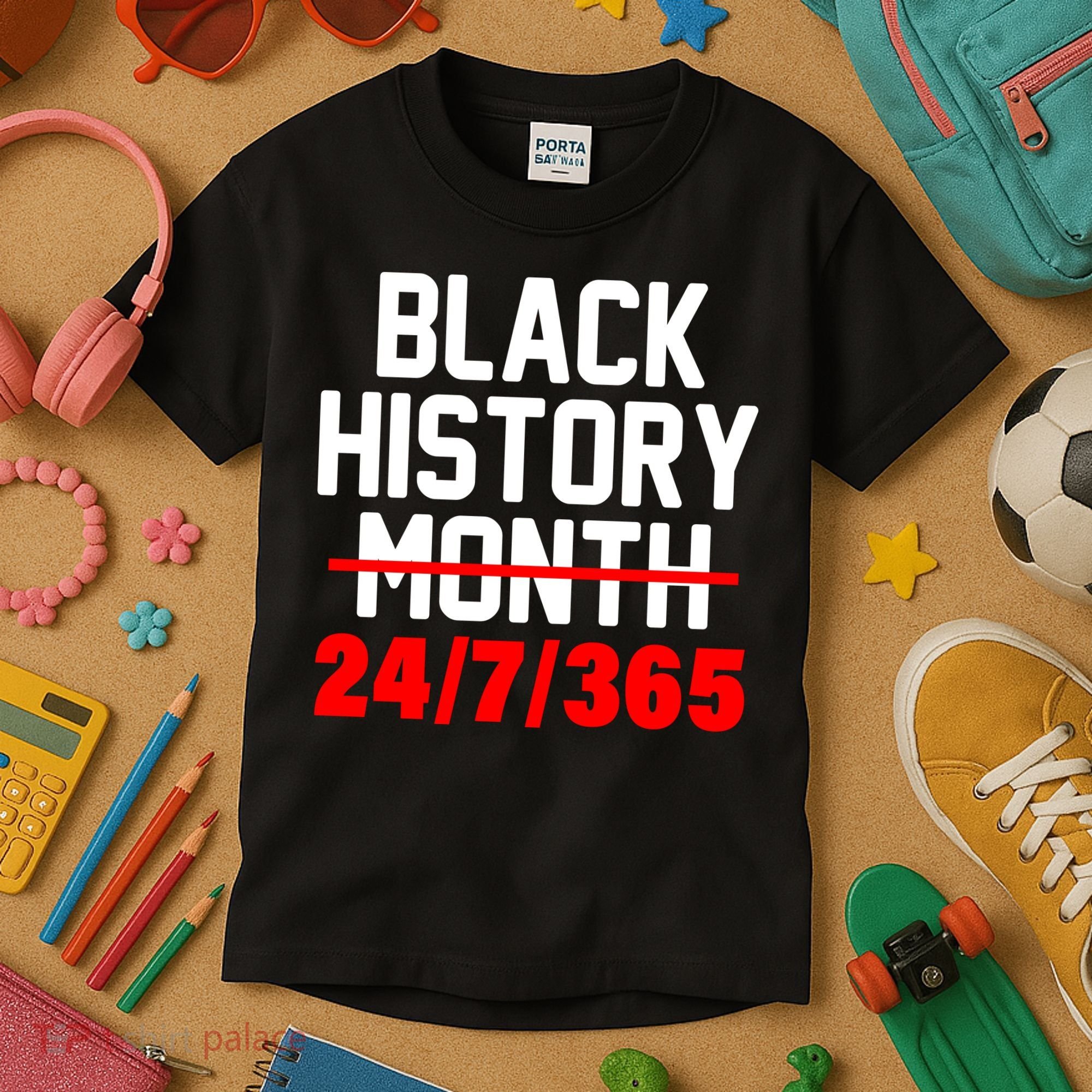 Black History Month All Year Kids T-Shirt