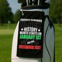 Black History Month All Year Long Golf Towel thumb 2