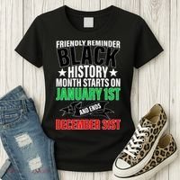 Black History Month All Year Long Women's T-Shirt thumb 3