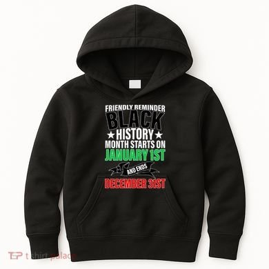 Black History Month All Year Long Kids Hoodie