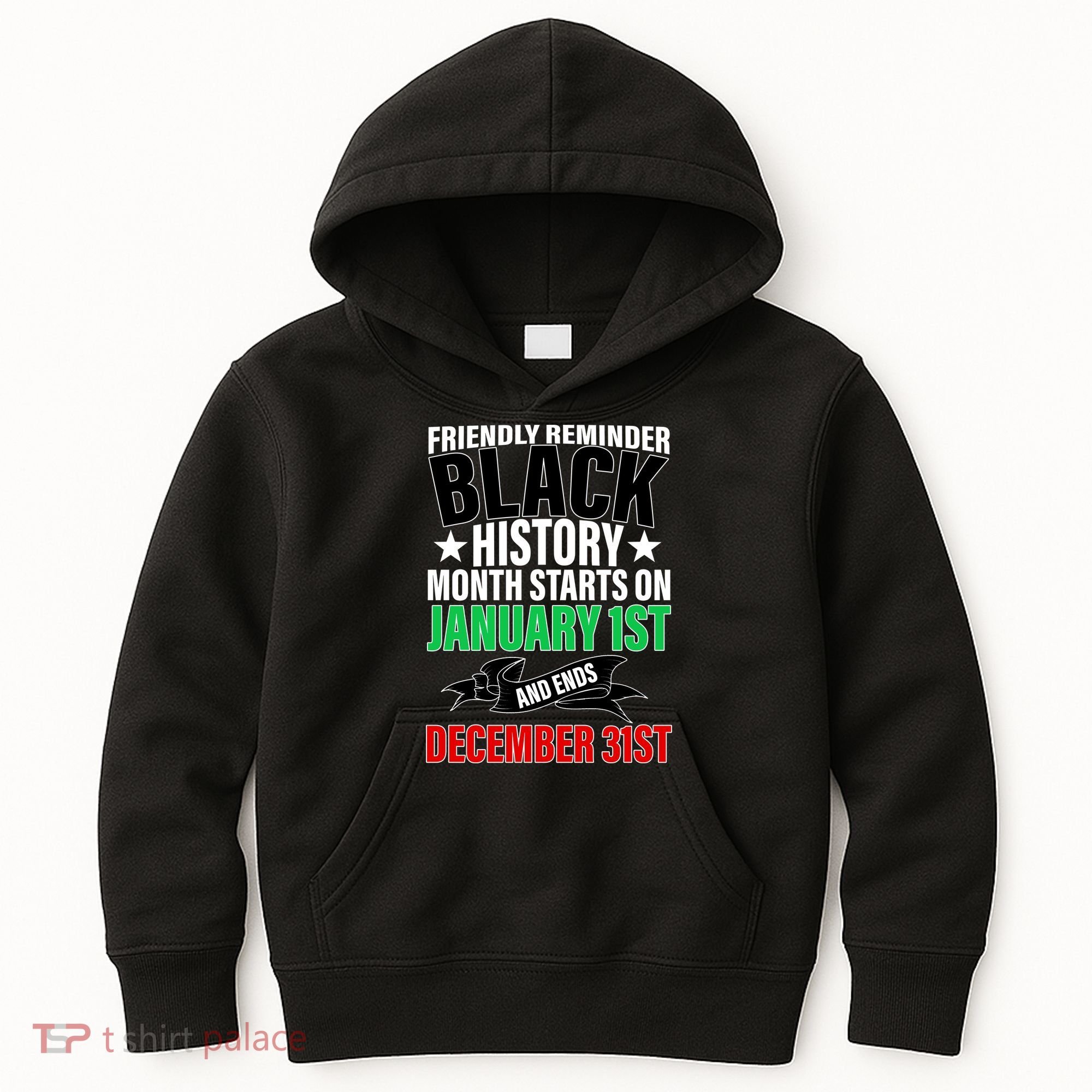 Black History Month All Year Long Kids Hoodie