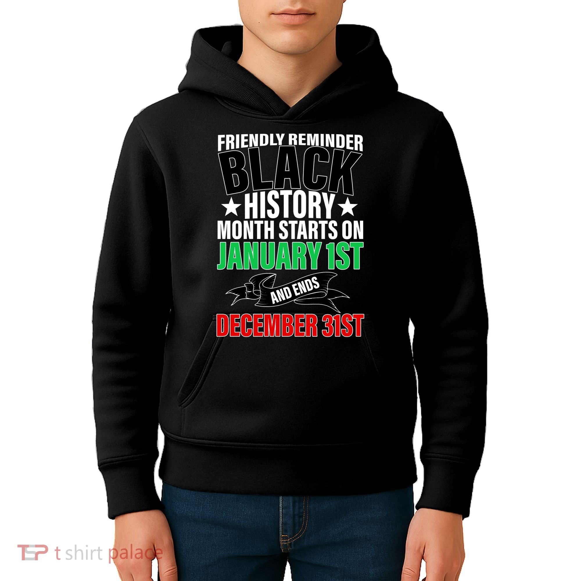 Black History Month All Year Long Kids Hoodie