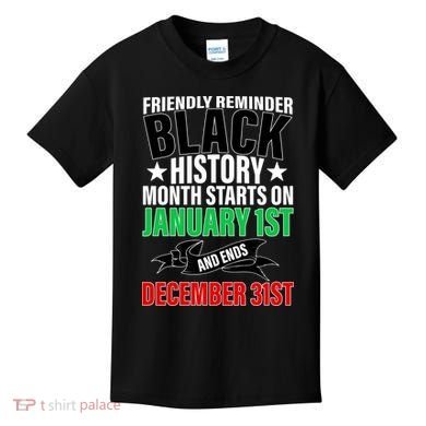 Black History Month All Year Long Kids T-Shirt