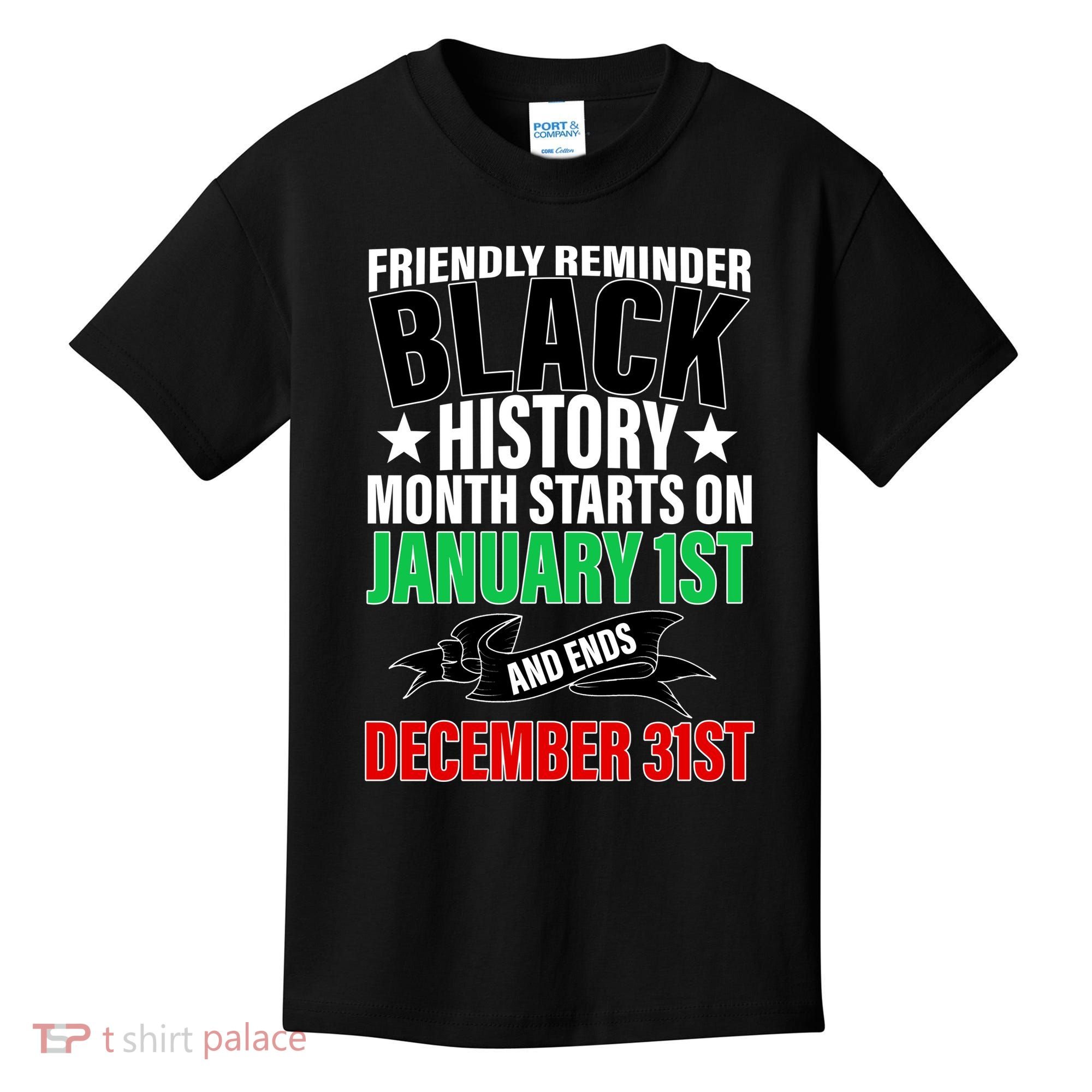Black History Month All Year Long Kids T-Shirt
