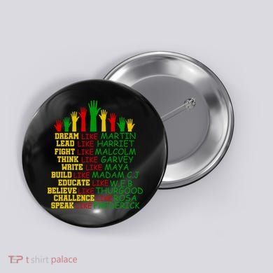 Black History Month Famous Figures Button