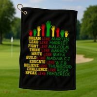 Black History Month Famous Figures Golf Towel thumb 1