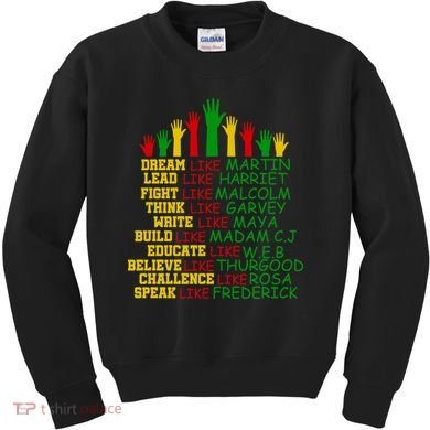 Black History Month Famous Figures Kids Sweatshirt