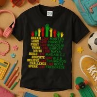 Black History Month Famous Figures Kids T-Shirt thumb 3