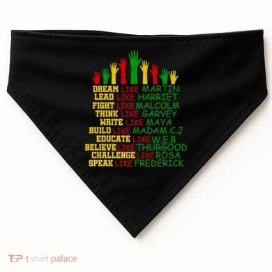 Black History Month Famous Figures Hands USA-Made Doggie Bandana