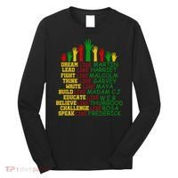 Black History Month Famous Figures Hands Long Sleeve Shirt thumb 0