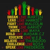 Black History Month Famous Figures Hands Long Sleeve Shirt thumb 2