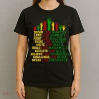 Black History Month Famous Figures Hands T-Shirt thumb 4