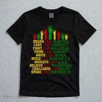 Black History Month Famous Figures Hands T-Shirt thumb 5