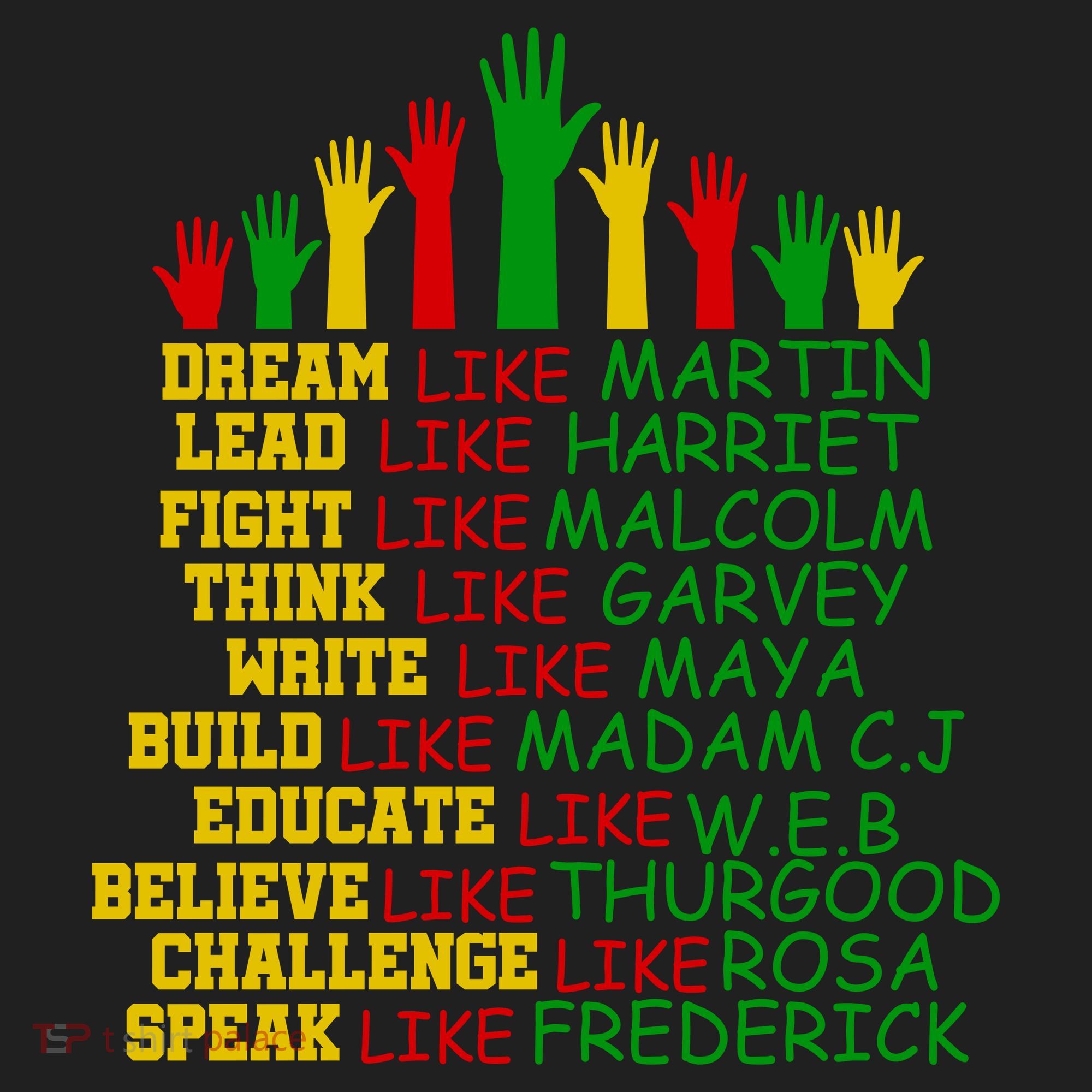 Black History Month Famous Figures Hands Beanie