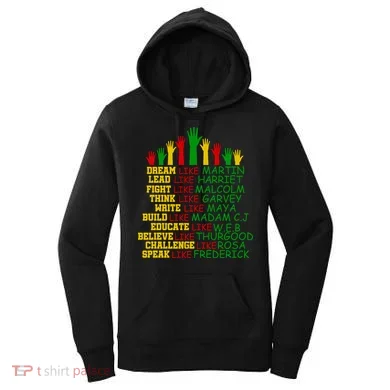 Black History Month Famous Figures Hands Women's Hoodie