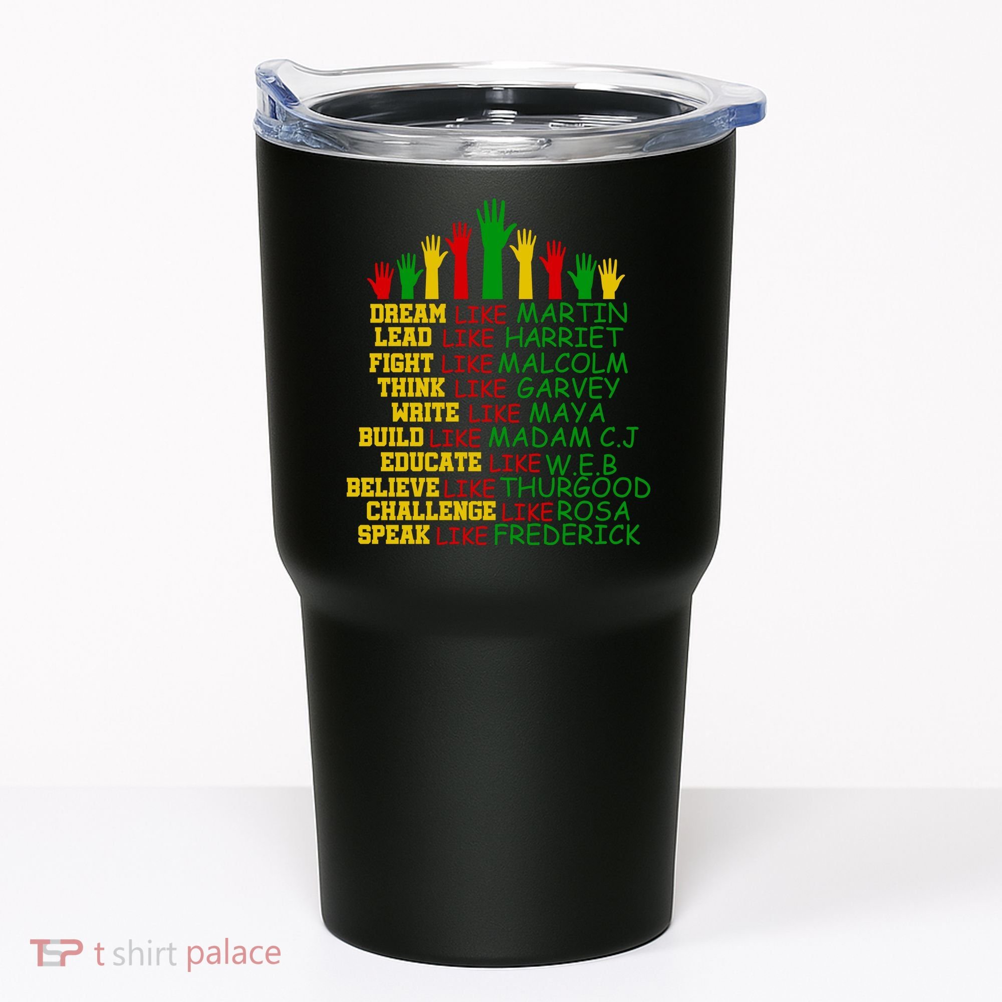 Black History Month Famous Figures Hands Tumbler