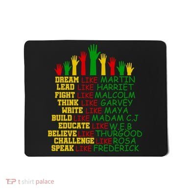 Black History Month Famous Figures Hands Mousepad