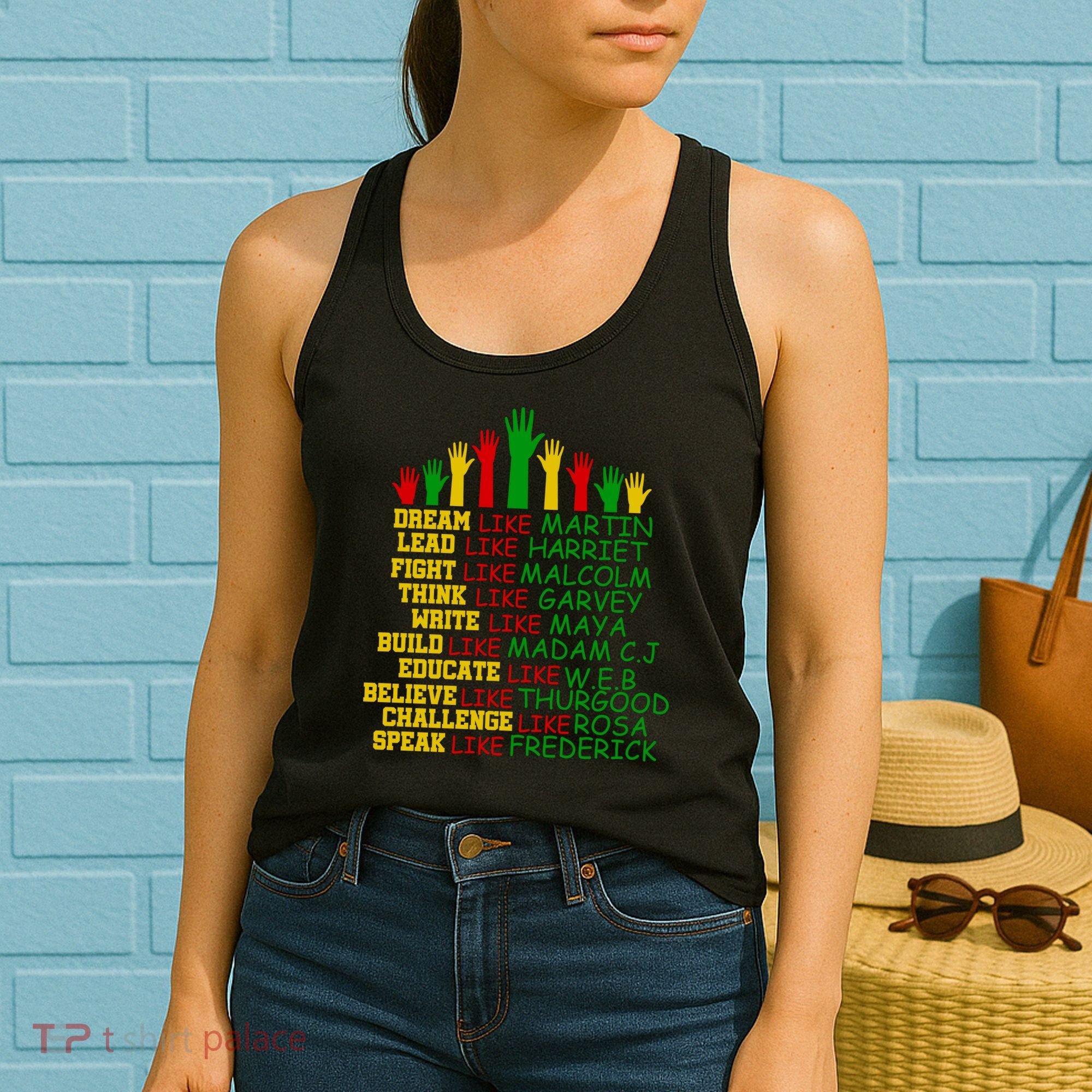 Black History Month Famous Figures Hands Women's Tank Top